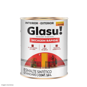 Tinta Esmalte Sintético Standard Glasu! 3,6L Secagem Rápida