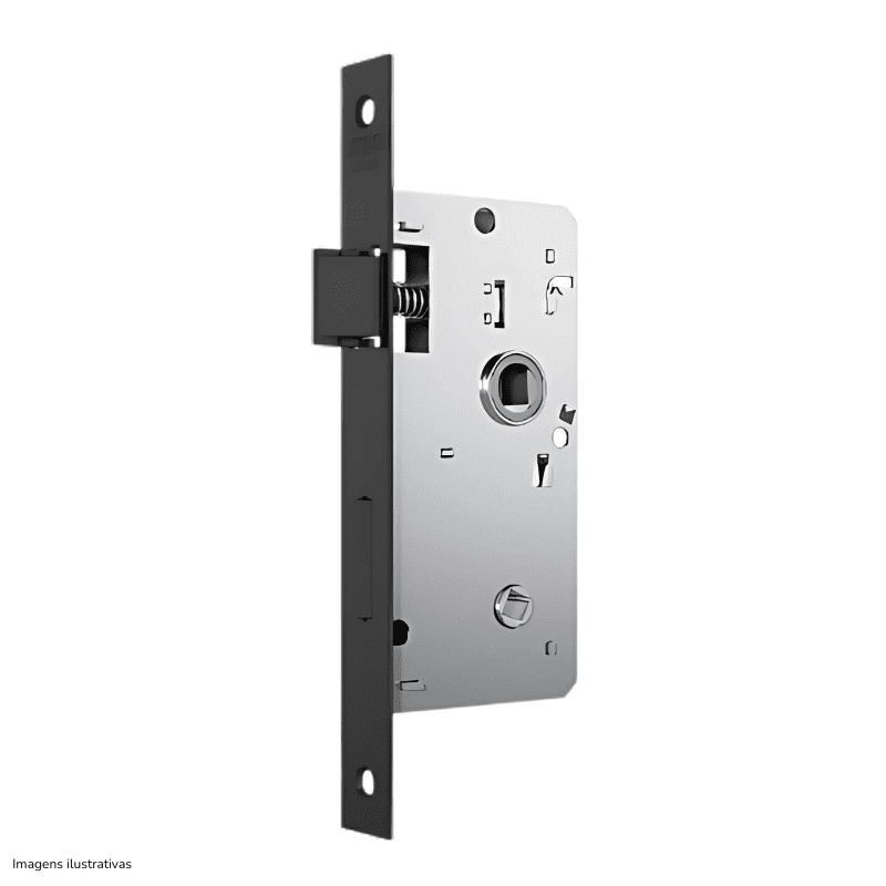Fechadura Stam Para Banheiro 824/33 Preto Fosco